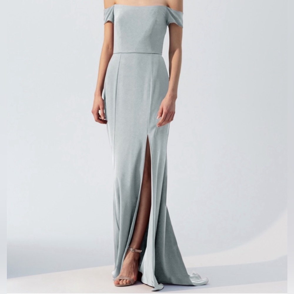 Amsale Ice Blue Bridesmaids Dress